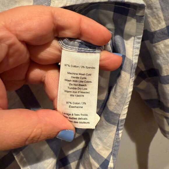 Vineyard Vines Slim Longshore Shirt Men’s Large Blue Plaid Button Down - Picture 3 of 4